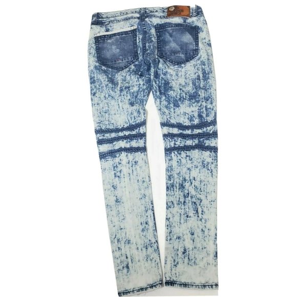 The Heritage America Men's Acid Wash Jeans Waist - Picture 2 of 10